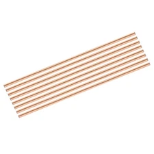 8 Pack Pure Copper Round Rod 5mm/0.2 Inch Dia 13 Inch Length Copper Rod