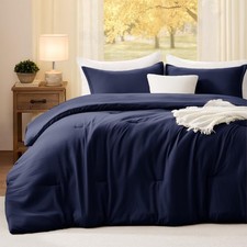 Quataly California King Comforter Set Cal 104"x96" , 12navyblue