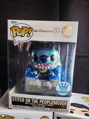DISNEY'S Funko! Pop EXCLUSIVE 1165 Stitch On The Peoplemover NIB Bundle and Save