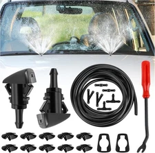 22PCS 13Ft Windshield Washer Hose Repair Kit,Windshield Nozzle Black 