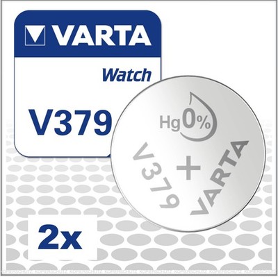 2x Varta V379 / SR521SW Watch Uhrenbatterien 379 SR63 Batterien Knopfzellen
