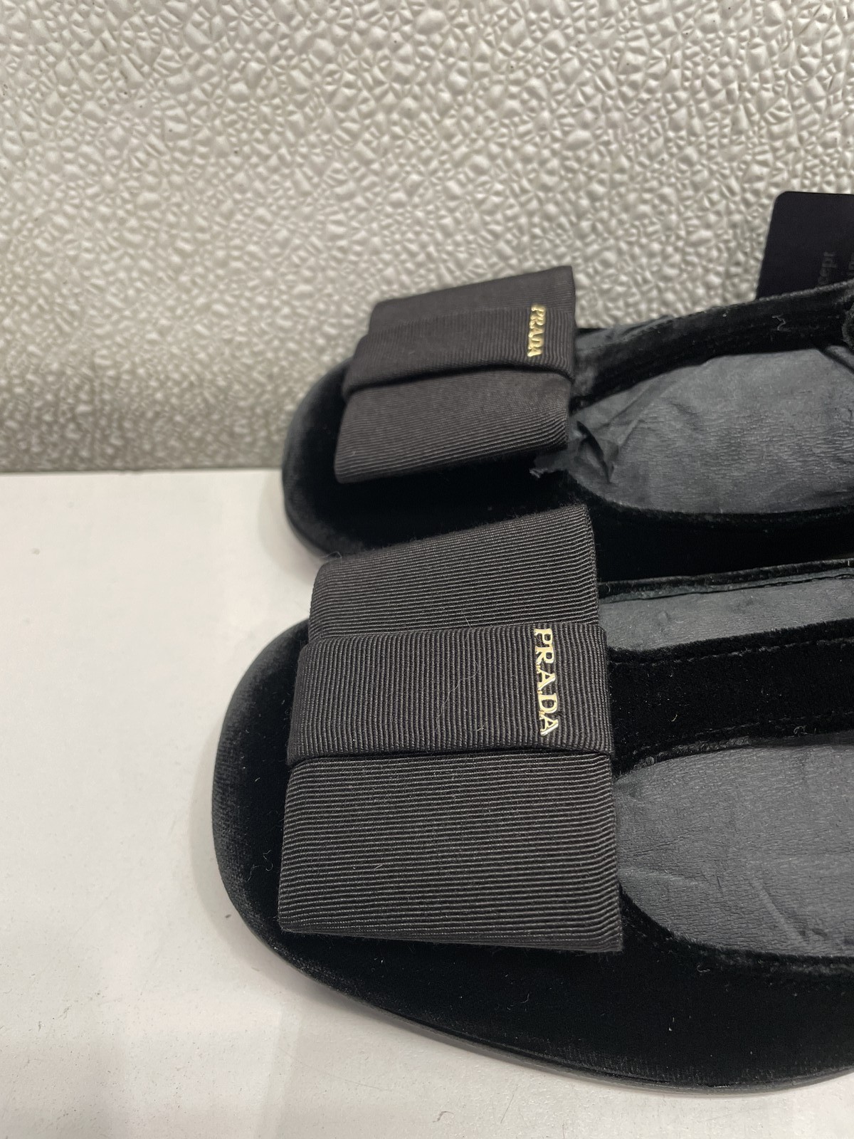 Prada Velvet Mary Jane Pumps Women's US 7, Black *Preowned* thumbnail 9