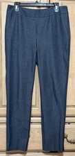Talbots Dress Pants Womens Size 8 Chatham Ankle Pants Blue Stretch Cotton Preppy