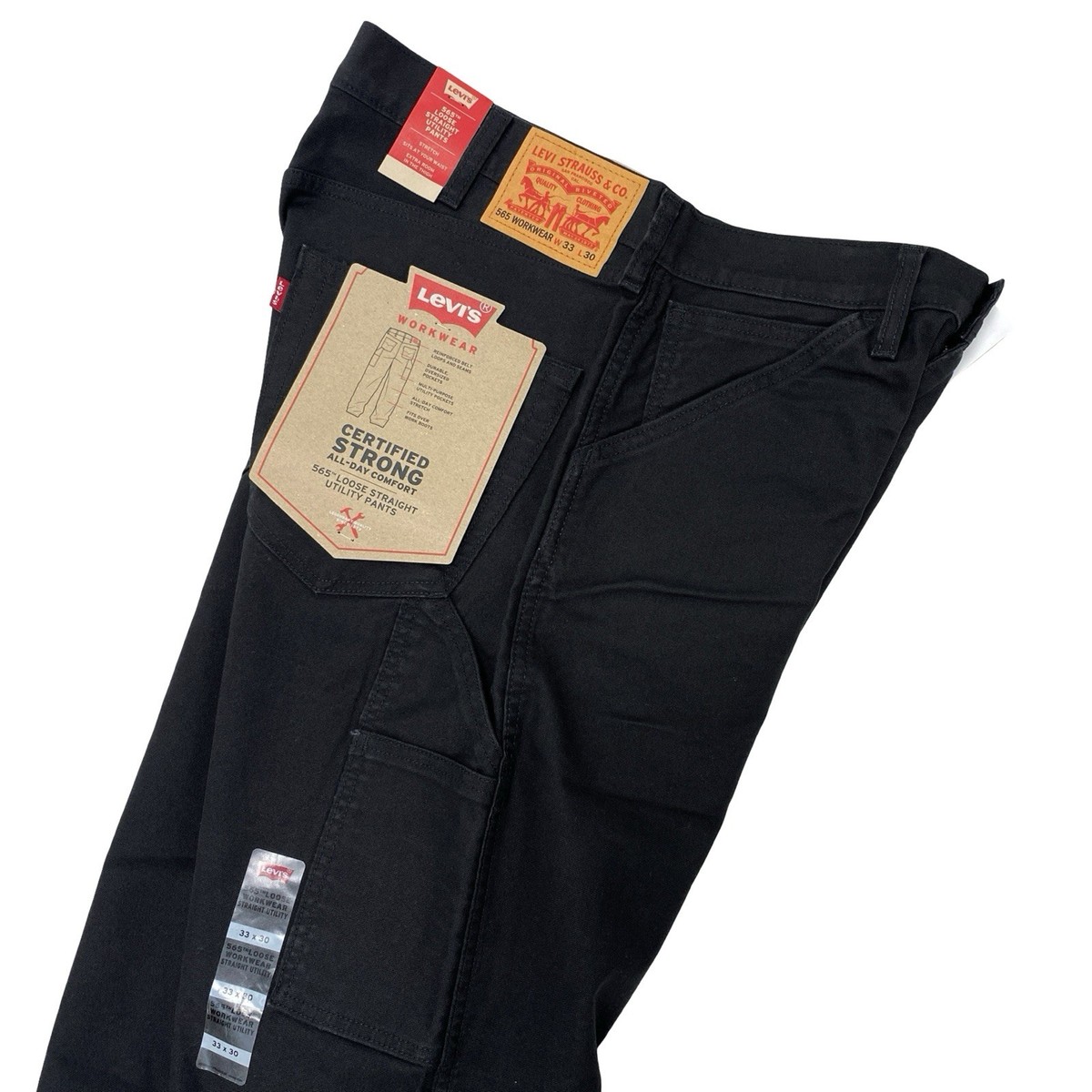 Levi's Canvas Workwear 565 Loose Straight Utility Pants Black