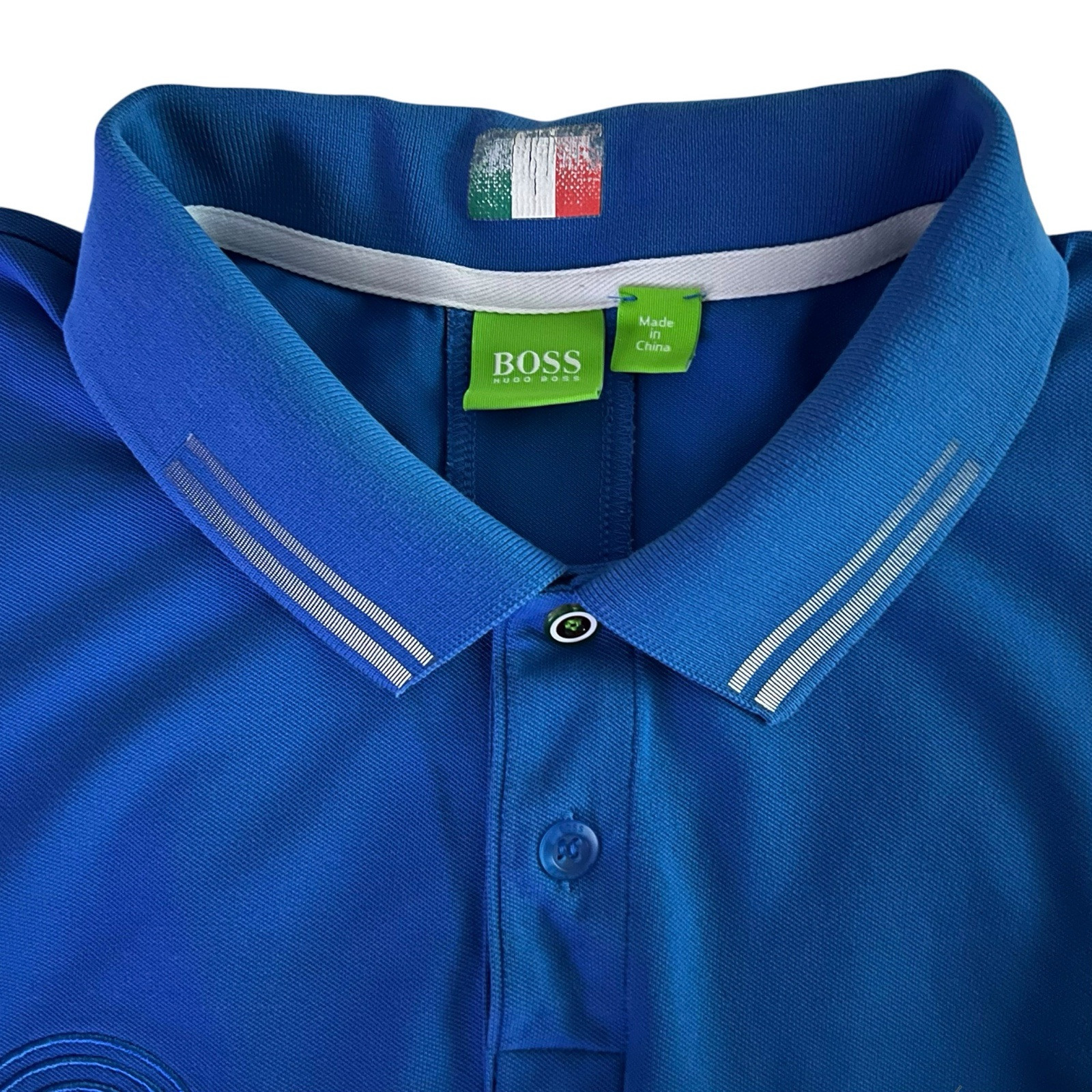 Hugo Boss Polo Shirt Italy Flag ITA logo Men’s XL (read description) Blue thumbnail 3