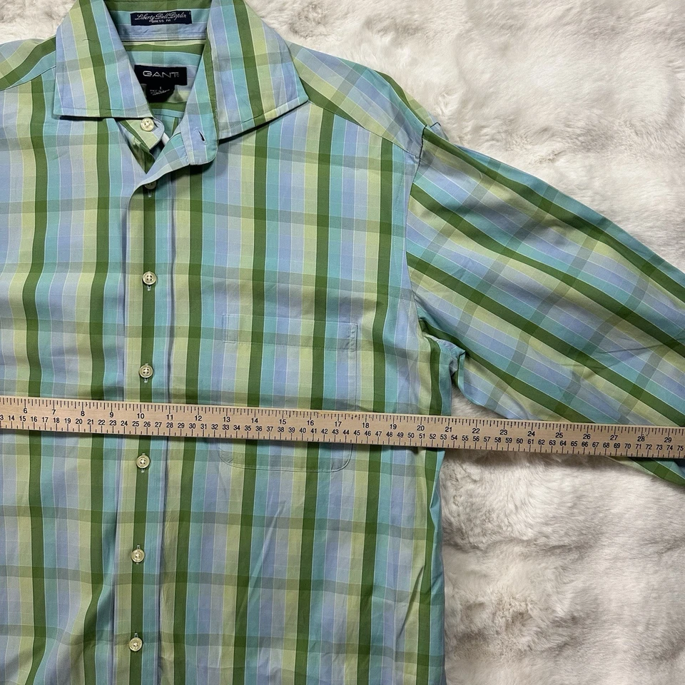Gant Shirt Men's Size Large Plaid Liberty Bell Poplin Long Sleeve Button Up - Image 4 of 4