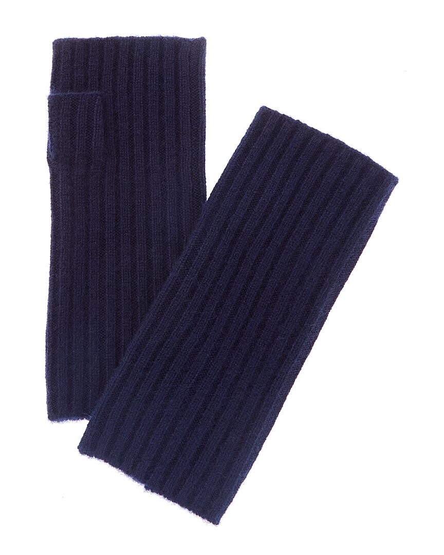 Женские кашемировые грелки для рук из трикотажа в рубчик Phenix синего цвета 5690₽