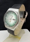 Seiko Elnix 0703-8020 Electric Balance Mens Watch Day-Date Working Vintage Good