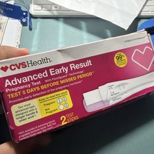CVS Advanced Early Result Pregnancy Test 2 Test Sticks New Exp 12/26 Sealed