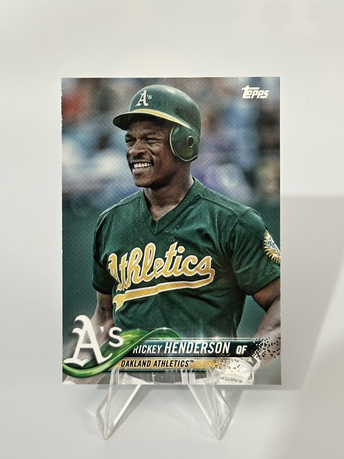 2018 TOPPS UPDATE SP LEGEND PHOTO VARIATION US121 RICKEY HENDERSON A's