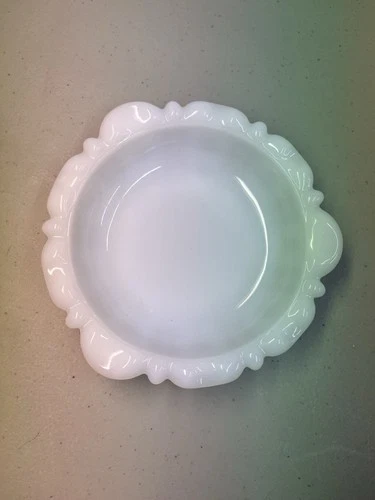 Anchor Hocking Milk Glass Ashtray Small Candy Dish or Trinket Dish Vintage