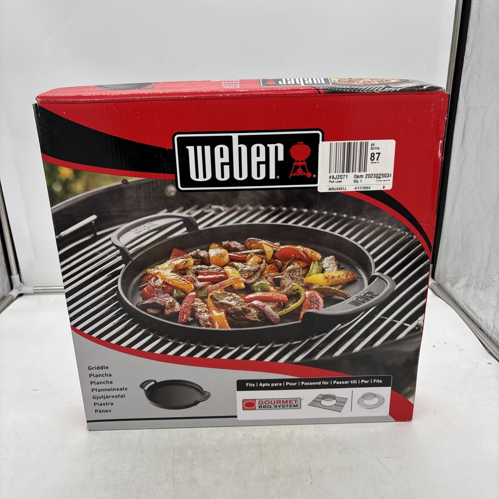 Weber Gourmet BBQ System Cast Iron/Porcelain Grill Top Gridd