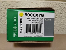 LEXMARK 80C0XYG CX510 YELLOW Extra High Yield Toner 800xyg Cartridge
