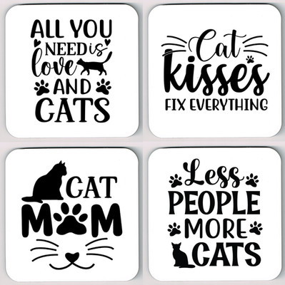 Katzenuntersetzer, lustiger Katzenspruch Zitat Untersetzer, Crazy Cat Lady Untersetzer