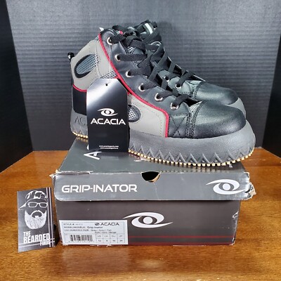 ACACIA Mens Grip-Inator Broomball Ice Sports Shoes Size 10 Gray