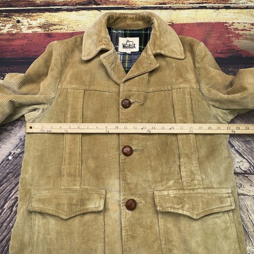 Vtg Woolrich Jacket Corduroy Men 40 M Wool Flannel Lined Chore Barn Coat Mod 70s - Picture 15 of 16