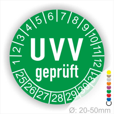 16 Stück Prüfaufkleber Prüfplaketten Jahresplaketten UVV – BGV D27 BGR Für Stapler-Wartung, 16 Stück à 40mm Jahresplaketten Druckengel - Foto 9