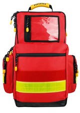 Plecak awaryjny DUŻY czerwony nylon 480 x 400 x 200 mm pusty