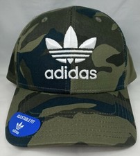 ADIDAS MEN'S ORIGINAL ICON PRECURVE STRAPBACK - CAMO / WHITE -  EV7659 New