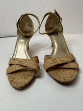 Coach and Four Cork Open Toe Heels