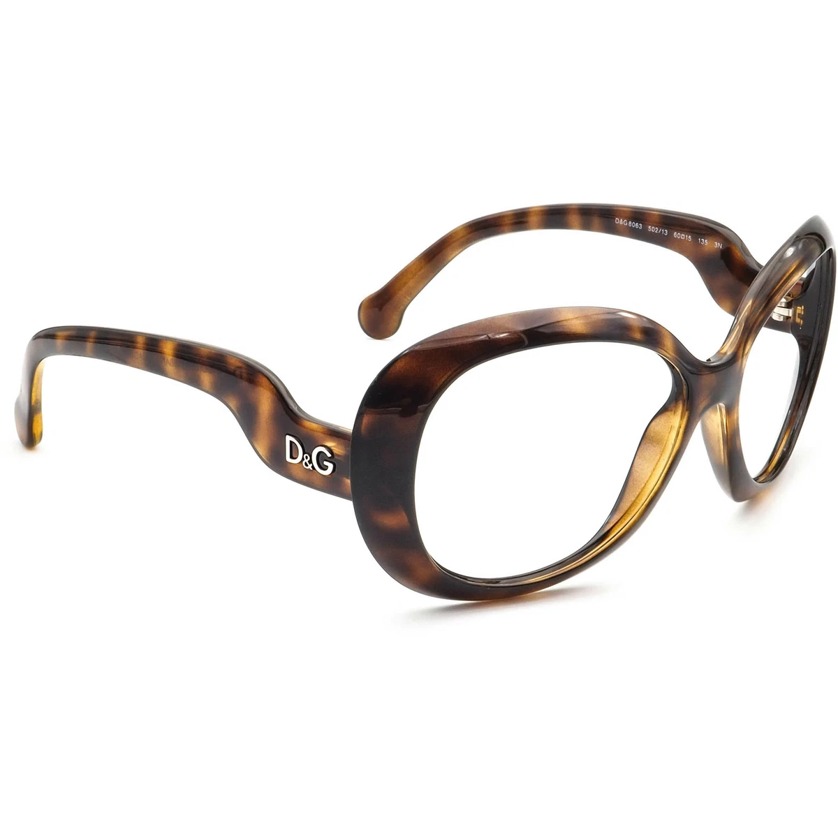Dolce Gabbana Sunglasses Frame Only D G 8063 502 13 Tortoise Square Italy 60mm