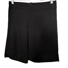 Marc by Marc Jacobs Black Wool Blend Cuffed Dress Shorts Size 2