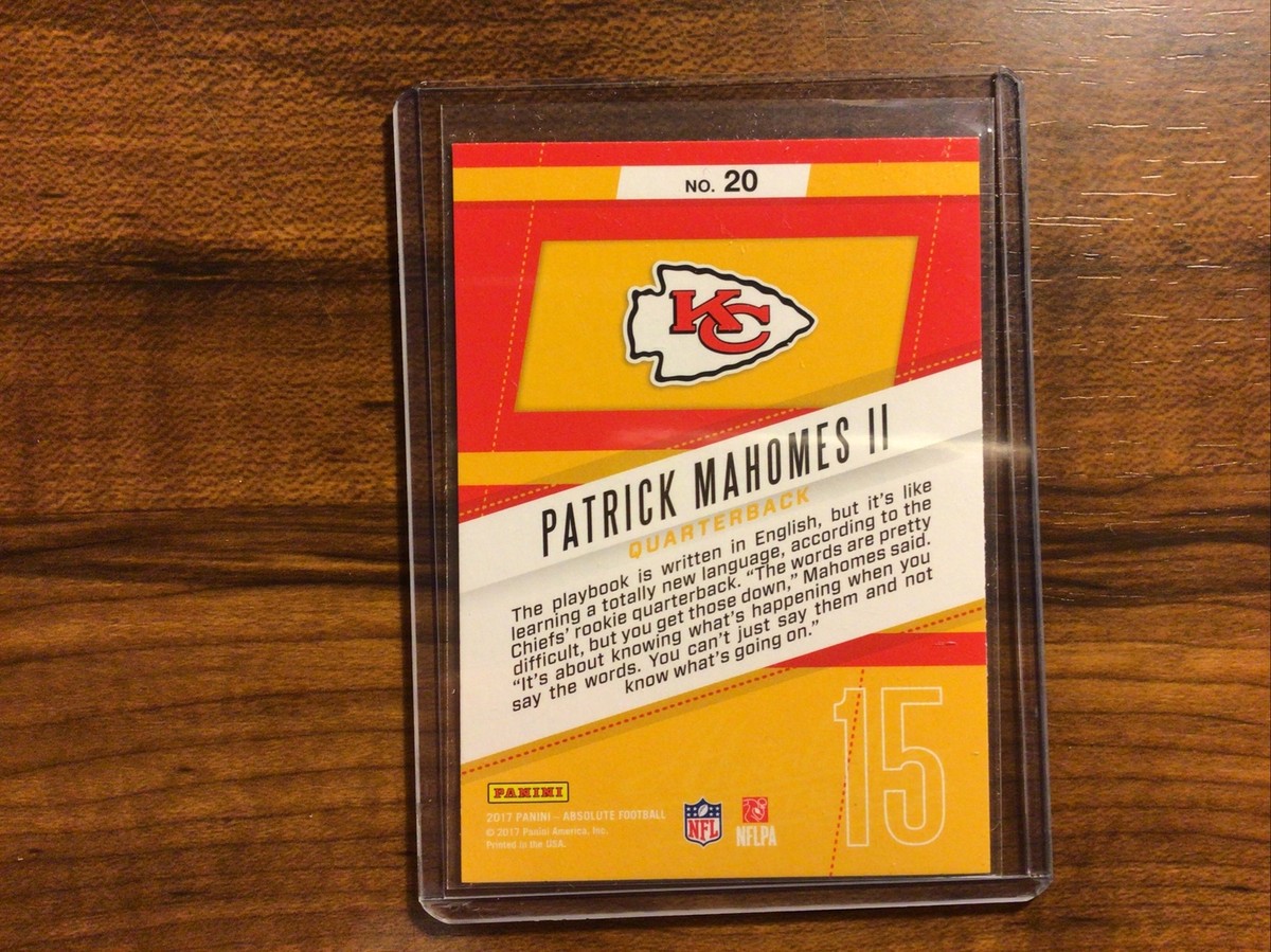 2017 Panini Absolute - Rookie Roundup Patrick Mahomes II #20 (RC