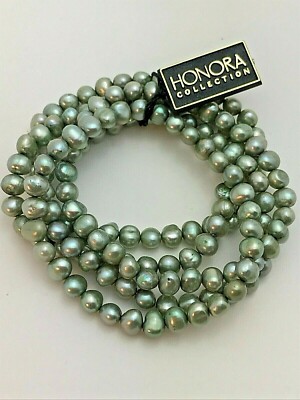 Honora Collection. 5-strand pale green 