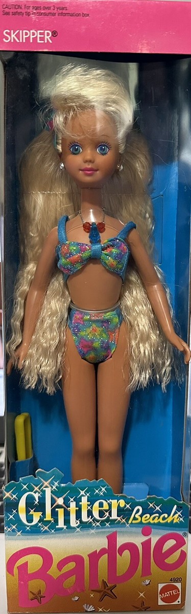 Barbie Glitter Beach Skipper Doll 1992 Mattel | eBay