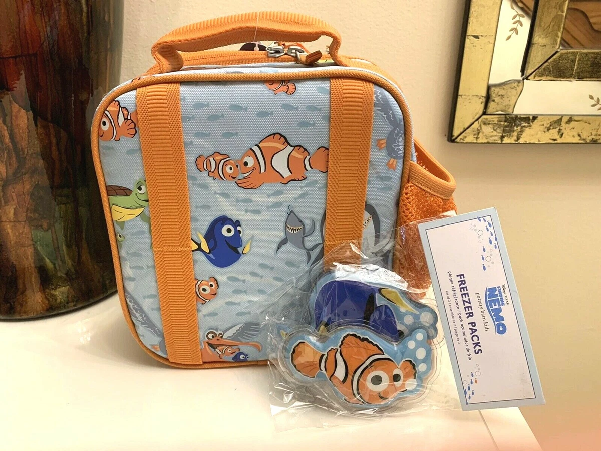 Pottery Barn NEMO SET LUNCH BOX + 2 ICE Freezer PACK bag school