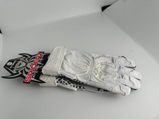 Spiderz XL Hybrid Batting Gloves White/white