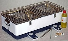 Grill Tischgrill Holzkohlegrill "Santorin" * creme * B-Ware * Lagerräumung
