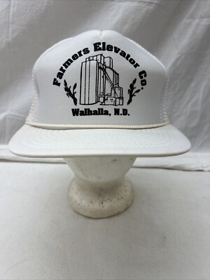 trucker hat baseball Cap Vintage Mesh SnapBack Farmers Elevator Walhalla ND