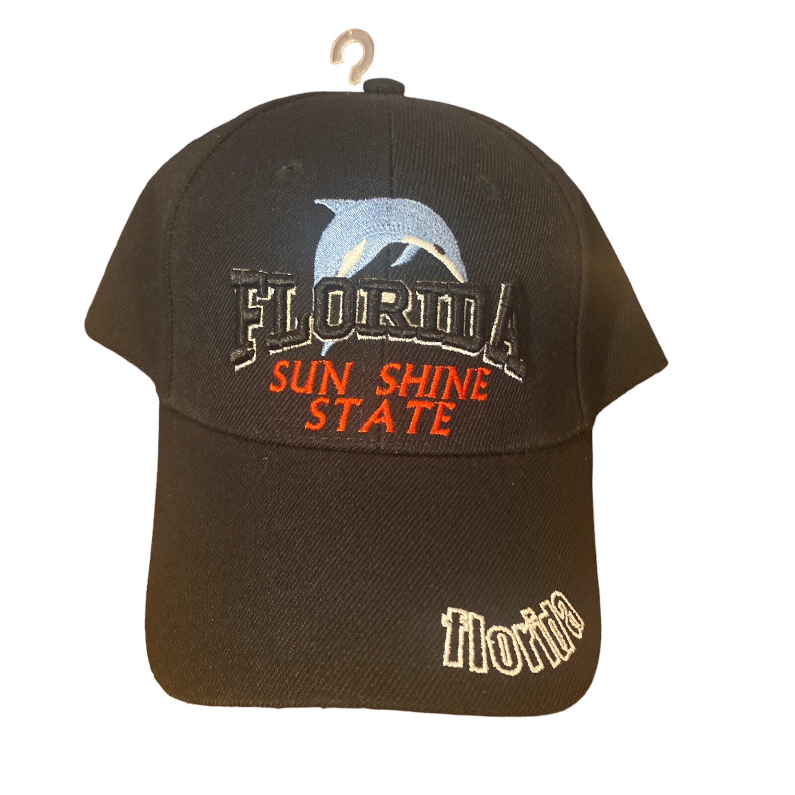 Baseball Cap Men’s Black Florida Sunshine State Embroidered One Size Adjustable-image