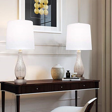 Oneach Amz T0010 20 Modern Nightstand Lamp With Fabric Shade Table Lamp Set Of 2 For Sale Online Ebay