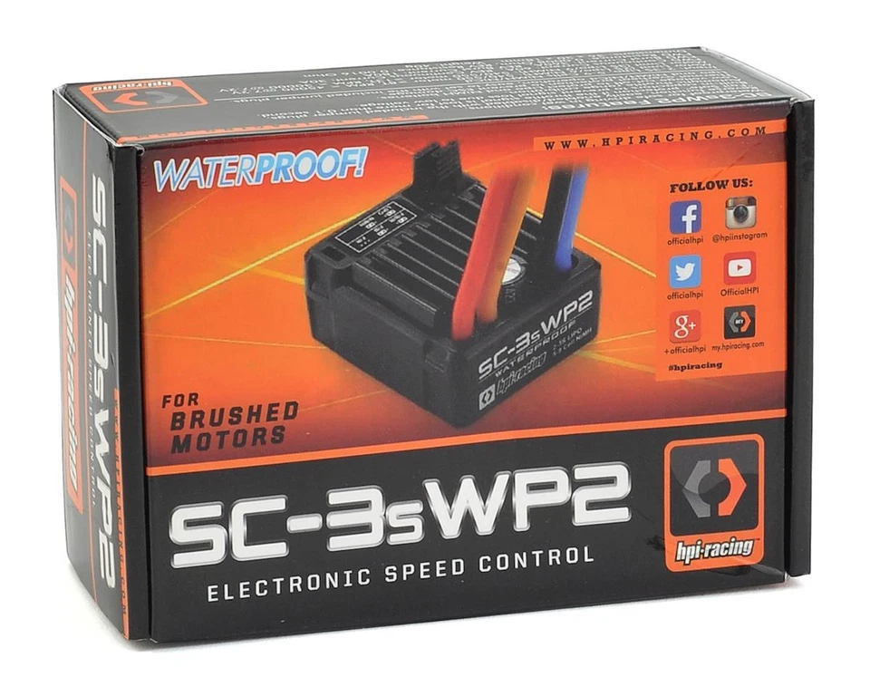 HPI SC-3SWP-2 Waterproof Brushed Electronic Speed Control [HPI114712] - Image 2 of 2