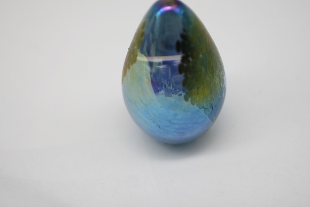 Glass Eye Studio GES 94 Iridescent Egg Shaped Art Glass