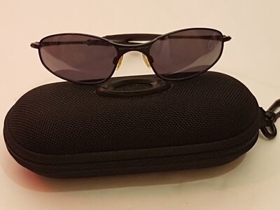 VINTAGE OAKLEY 05-578 A WIRE Sonnenbrille dunkles Gestell schwarze Iridium-Gläser