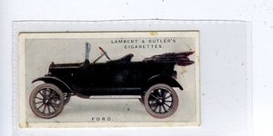 (Jc5937-100) LAMBERT & BUTLER,MOTOR CARS,FORD,1911,#18