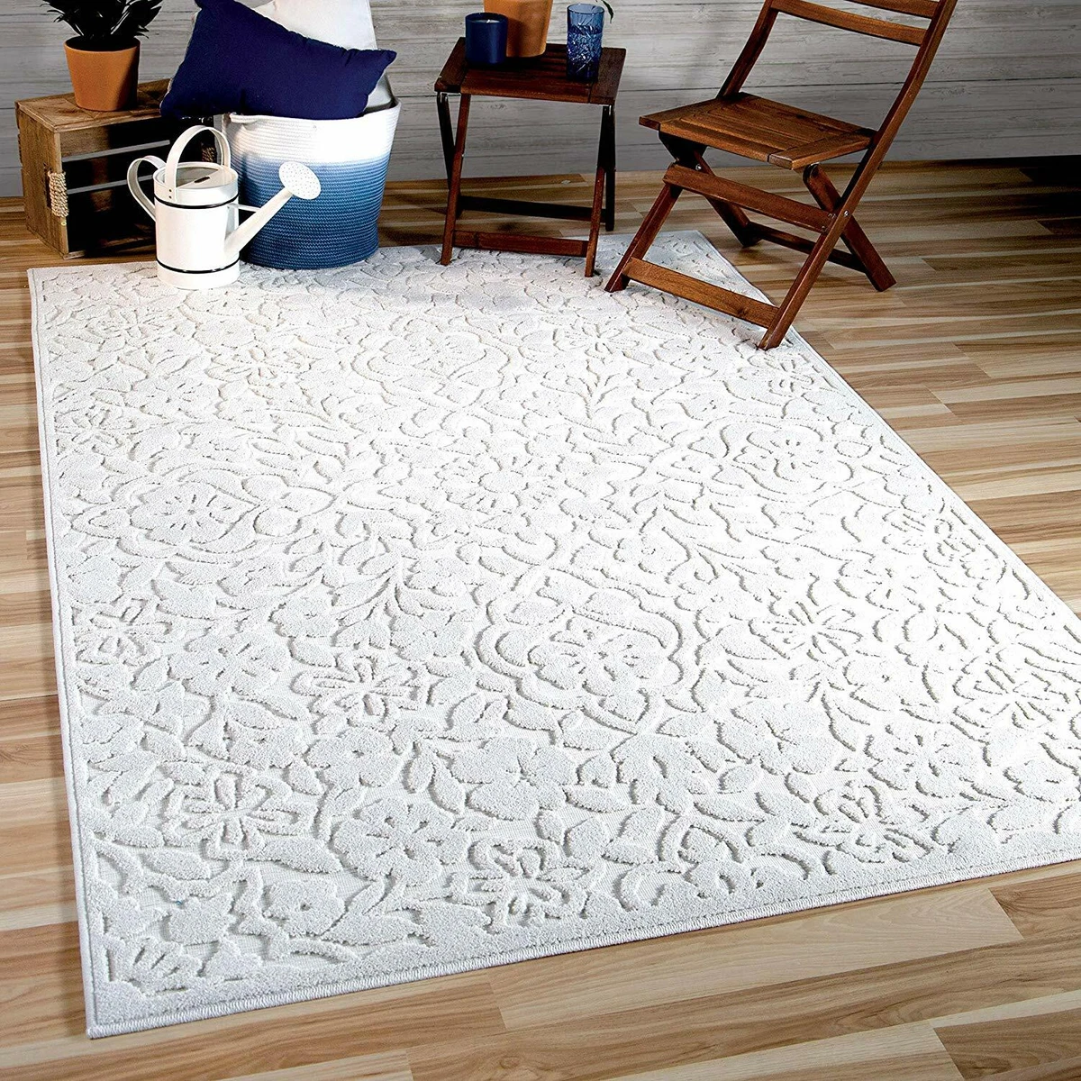 RUGS AREA RUGS OUTDOOR RUGS INDOOR OUTDOOR CARPET COOL 8x10 WHITE