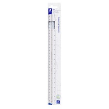 STAEDTLER 12in Engineer Scale Ruler - Triangular Engineering Ruler with 6