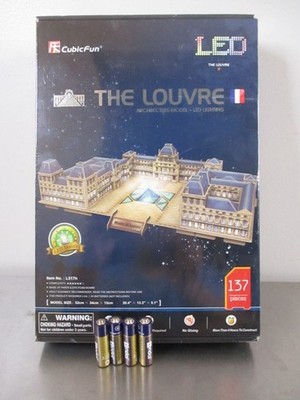 CubicFun L517H The Louvre w/LED Light 3D Puzzle SEALED FREE 'AA' BATTERIES