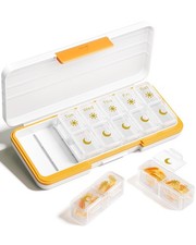AM PM Pill Organizer 2 Times A Day, 7 Day Pill Box Weekly Pill Organizer Trav...