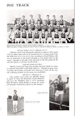 1934 Oberlin Hi-O-Hi Page 1932 Track Team Group Pic