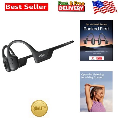 Bone Conduction Bluetooth Headphones with 10 Hours Battery Life - Black