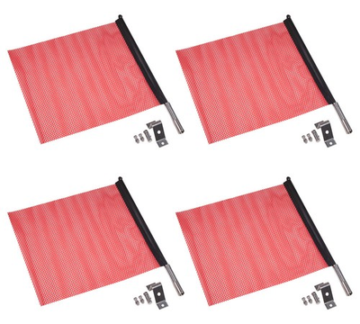 #ad #ad 4 EZ Mount Warning Flag Red 18quot; x 18quot; Spring Loaded Quick n Easy Disconnect $129.99