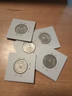 (5) 1940's Washington Quarters 90% Silver Content Circulated
