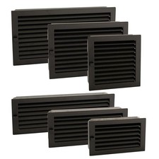 Kamingitter Luftgitter L&uuml;ftungsgitter Gitter Kamingitter Warmluftgitter schwarz