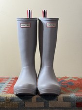 HUNTER Play Tall  Zinc  Women  s Size 7 Grey Rain Boots WFT2007RMA