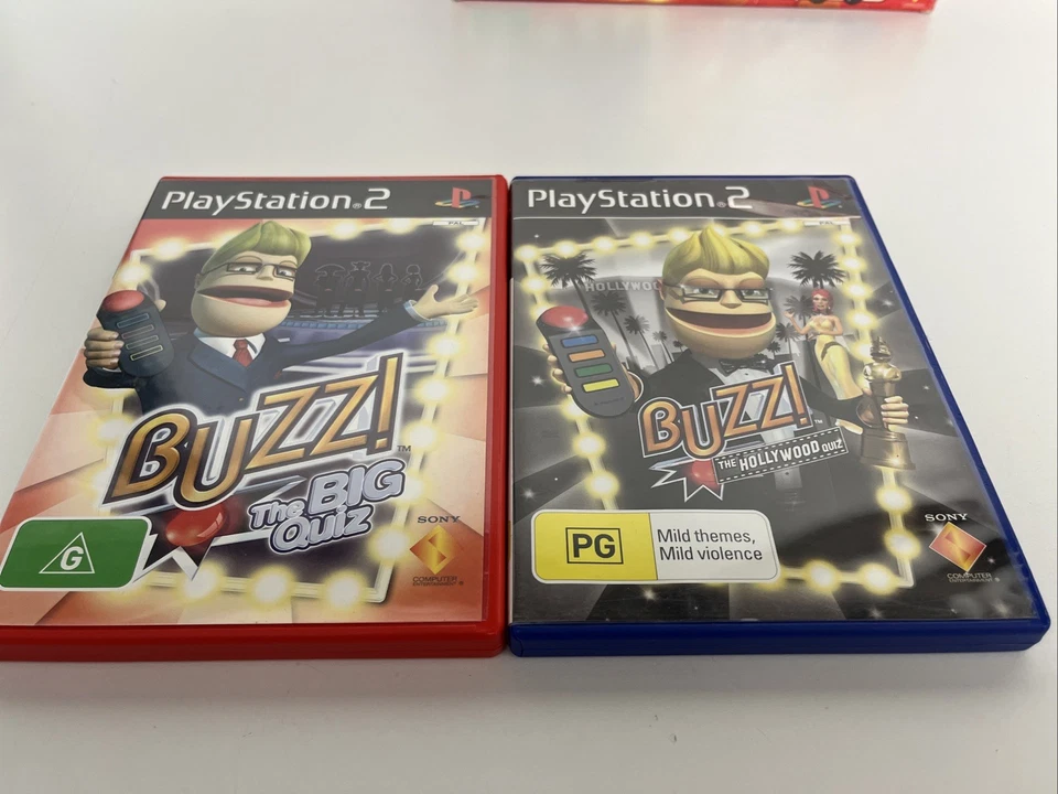 BUZZ! The Big Quiz - PlayStation 2 PS2 Game Set - 4x Buzzers + 2x Games - Boxed! - Image 3 of 4